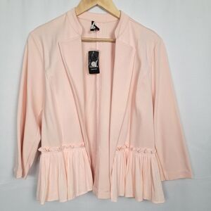 Torrid Blush Pink Open Front Blazer NEW #1341